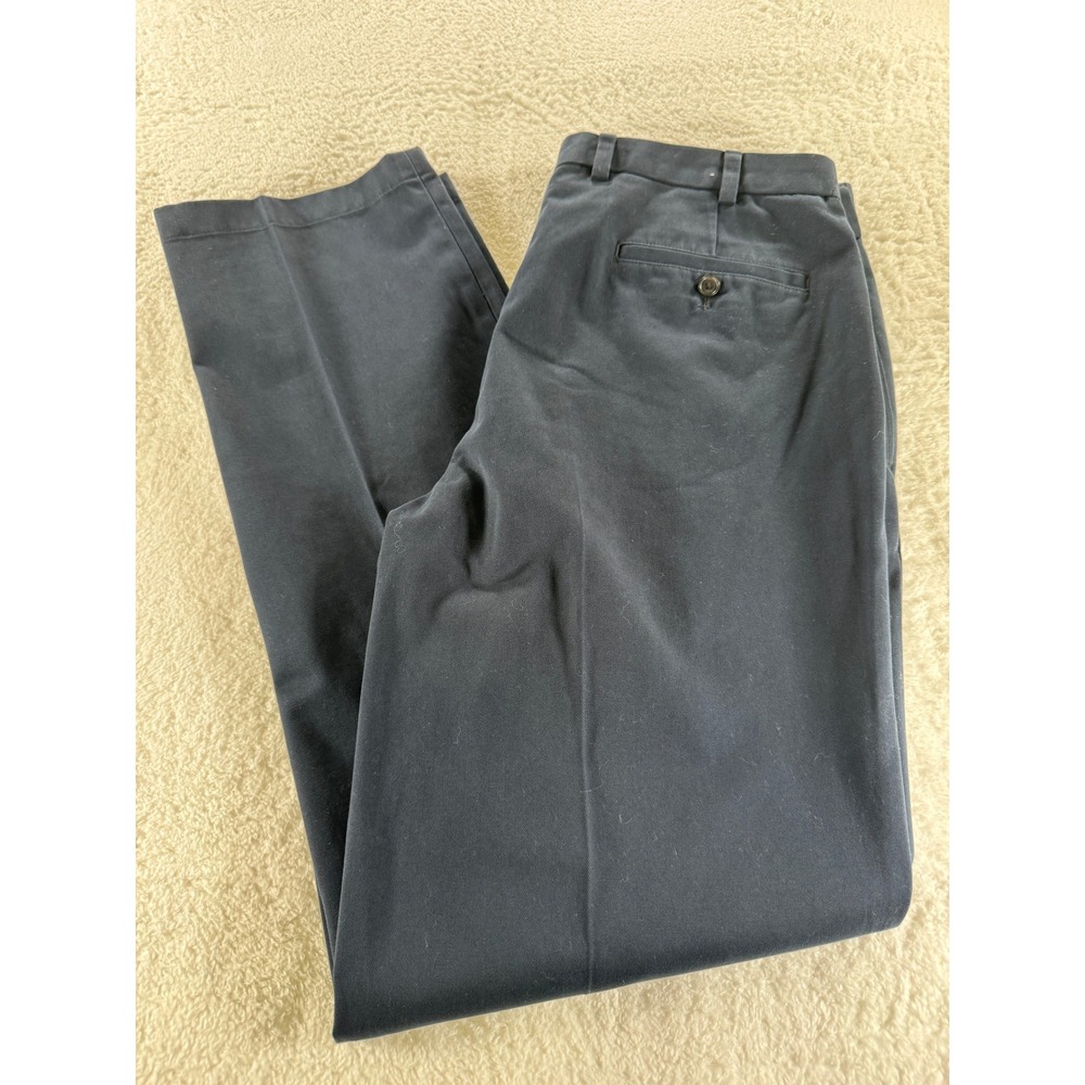 Brooks Brothers Advantage‎ Chino Clark Mens 36X34 Navy Blue Dress Pants